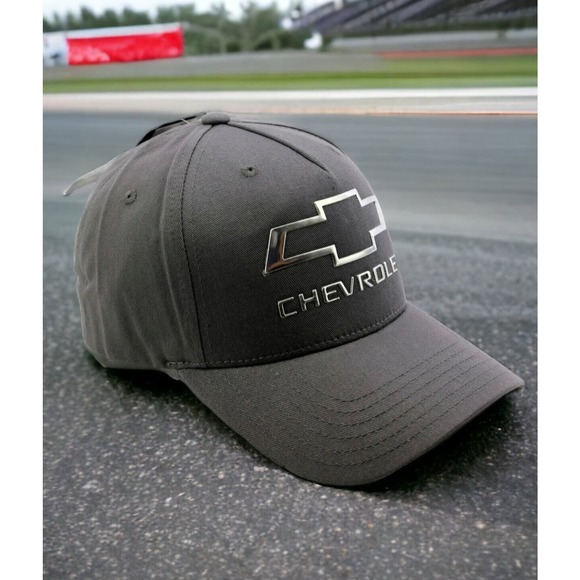 Chevy GM OFFICIAL Gray BowTie LS4 Snapback Hat Cap NEW Fast Ship - Picture 10 of 11